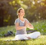Image of a woman doing yoga