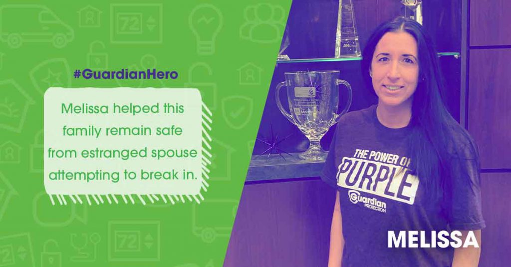 An employee named Melissa is said to have helped a family remain safe from an attempted to break in, according to graphic.