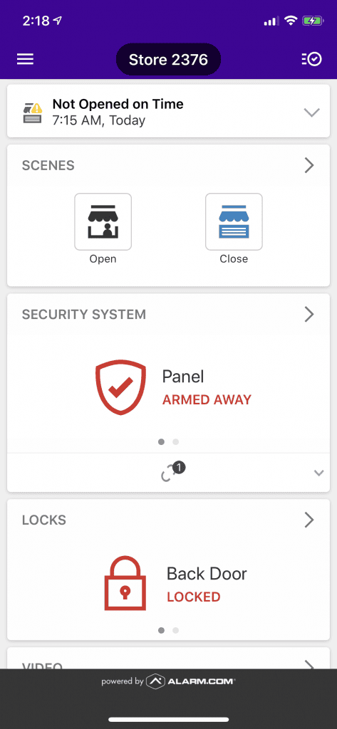 Screenshot of Guardian Protection app