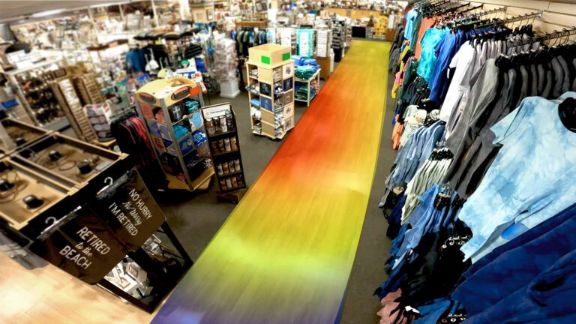 Guardian Protection business camera showing heat map of customer traffic