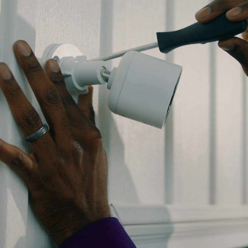 Guardian tech installing a camera