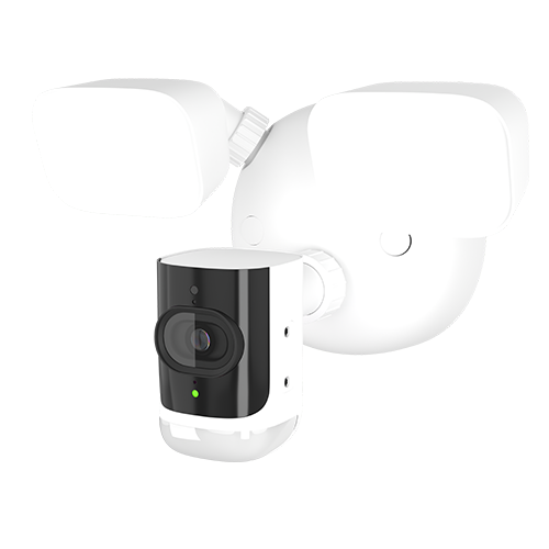 Guardian Protection floodlight camera left side view