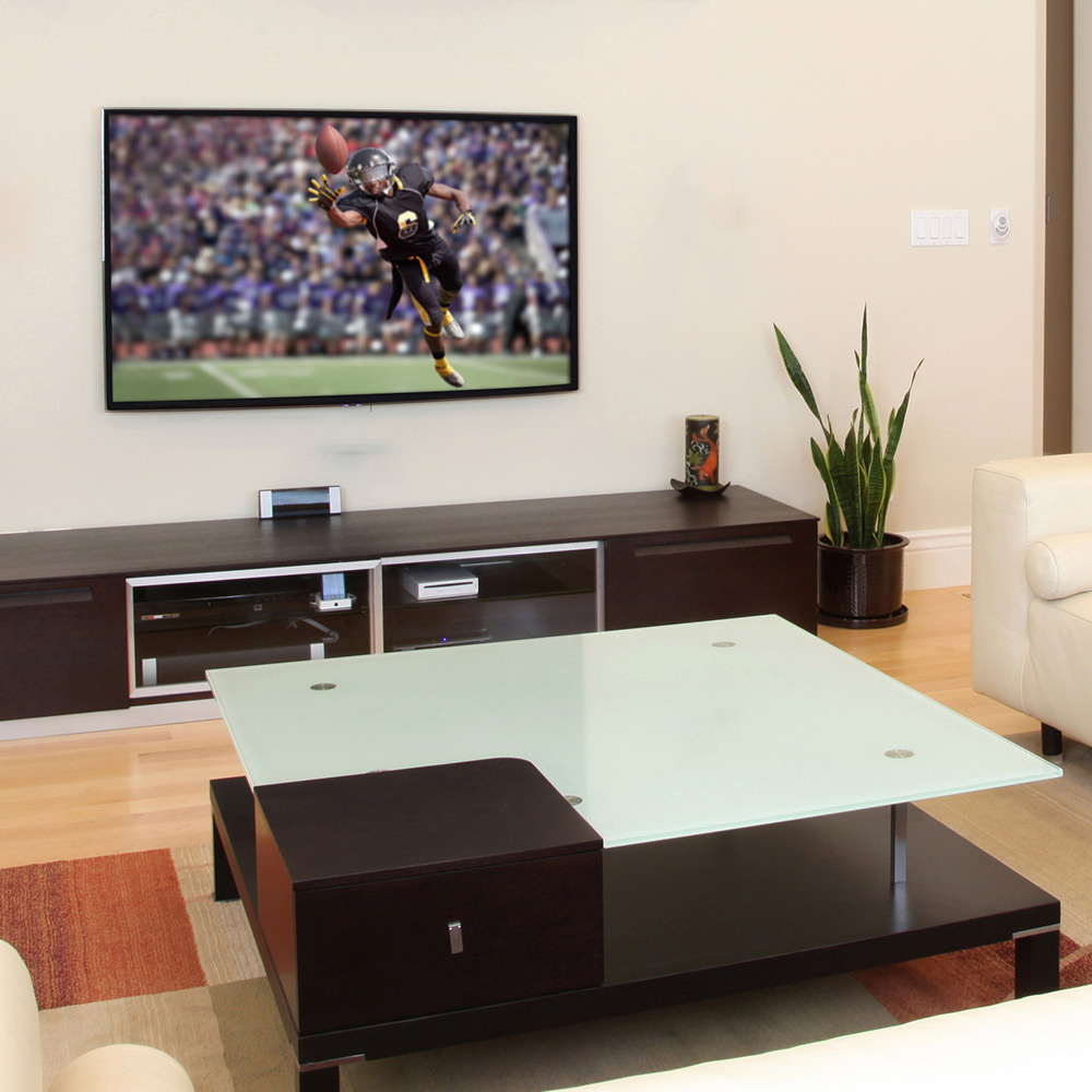 Wall-mounted television with smart connection technology