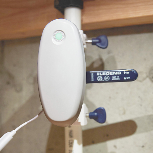 Guardian Protection smart water valve on a pipe