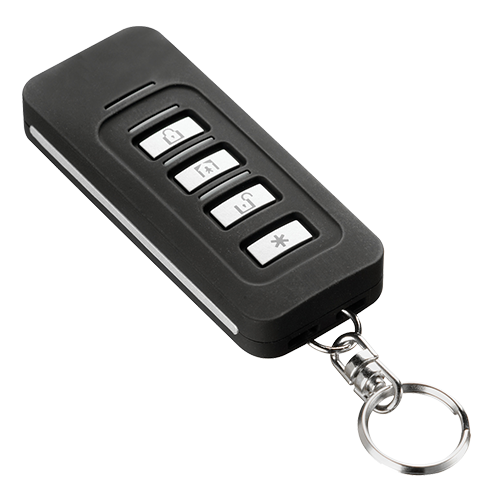 Left side view of Guardian Protection key fob