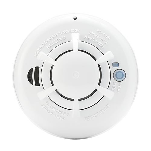 Front view of Guardian Protection smoke and heat detector