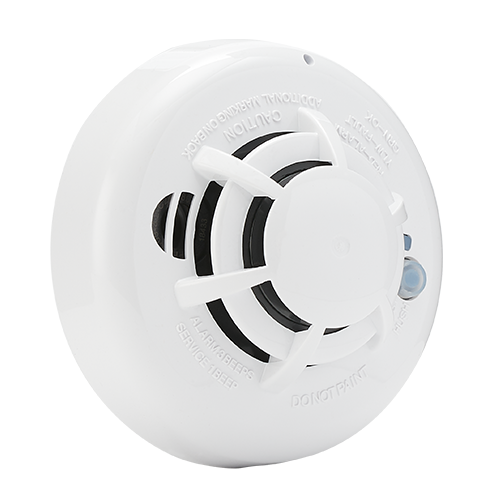 Left side view of Guardian Protection smoke and heat detector