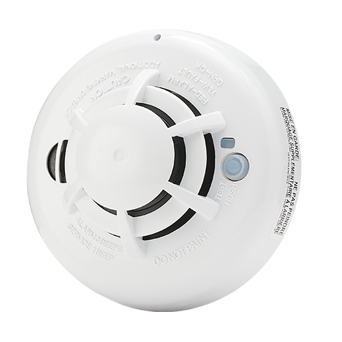 Right side view of Guardian Protection smoke and heat detector