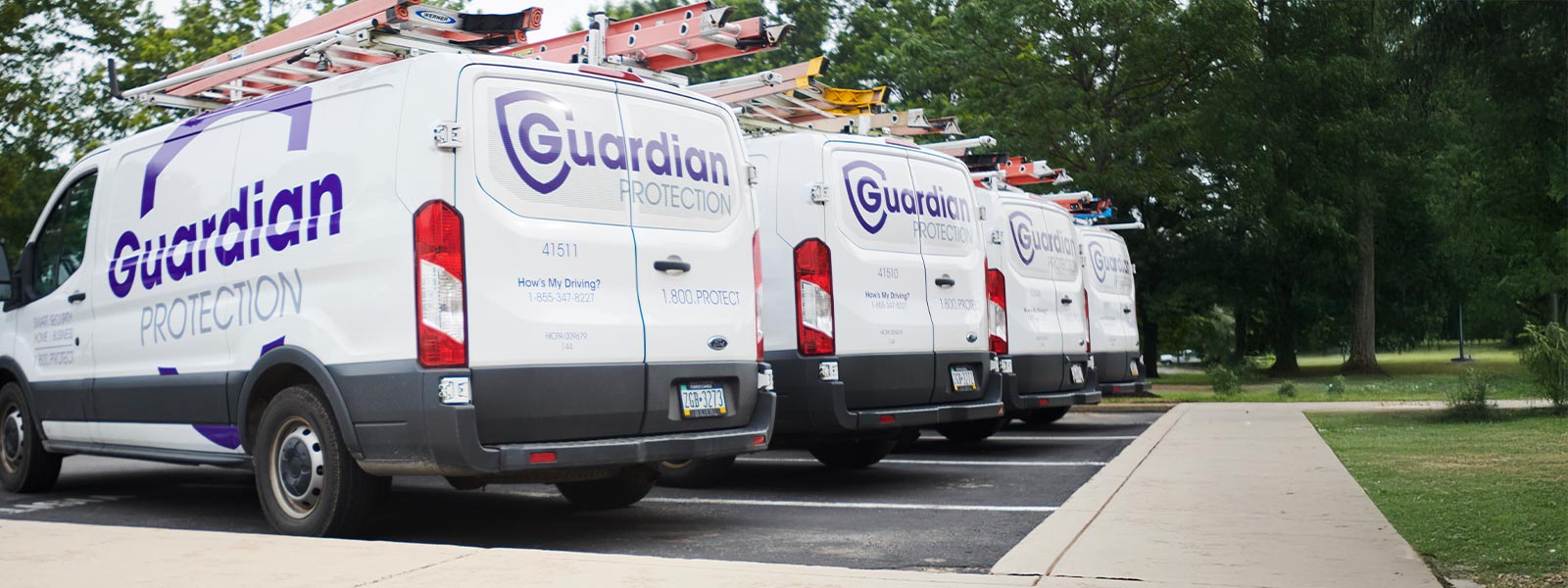 Guardian Protection installation vans