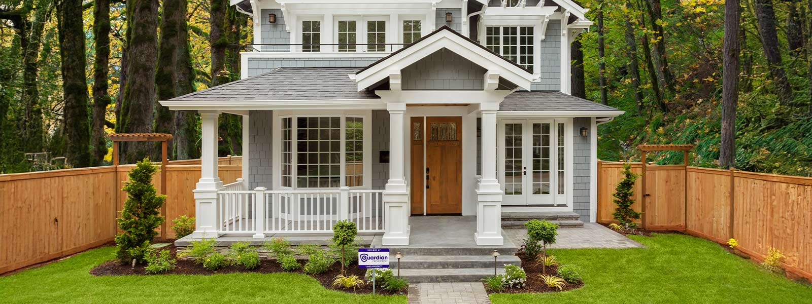 House with a Guardian Protection yard sign