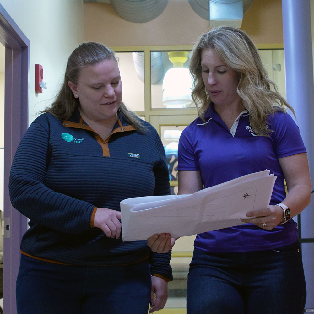 Guardian safety expert and business owner planning device locations