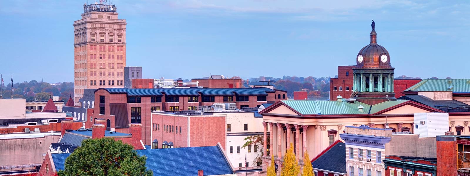 Aerial view of Lancaster, PA