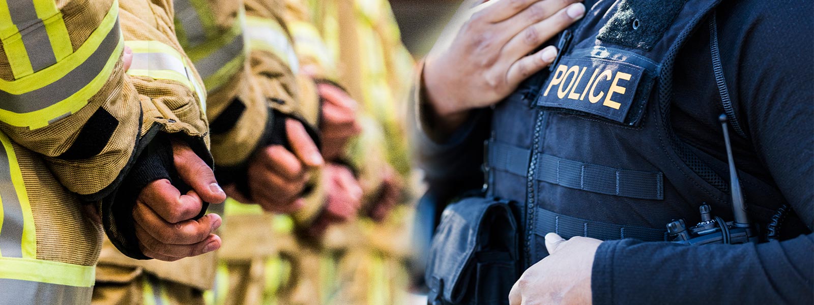 Police officer and firefighter