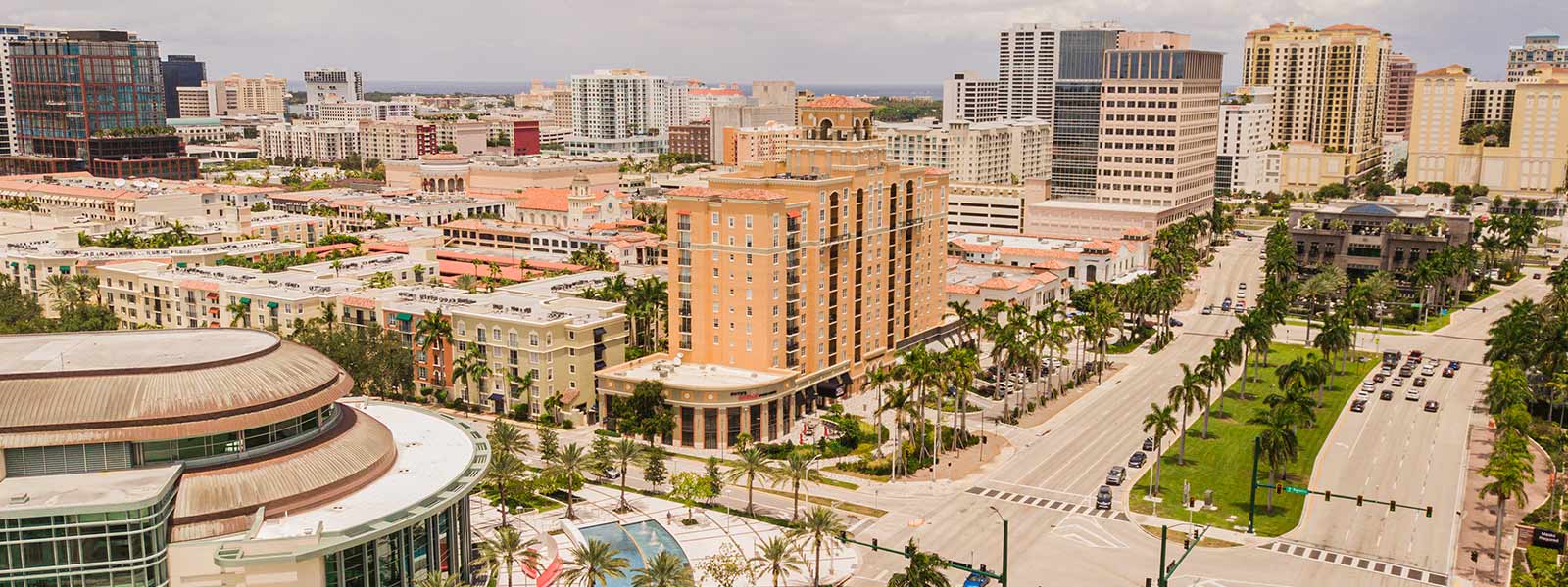 Cityscape of West Palm Beach, FL
