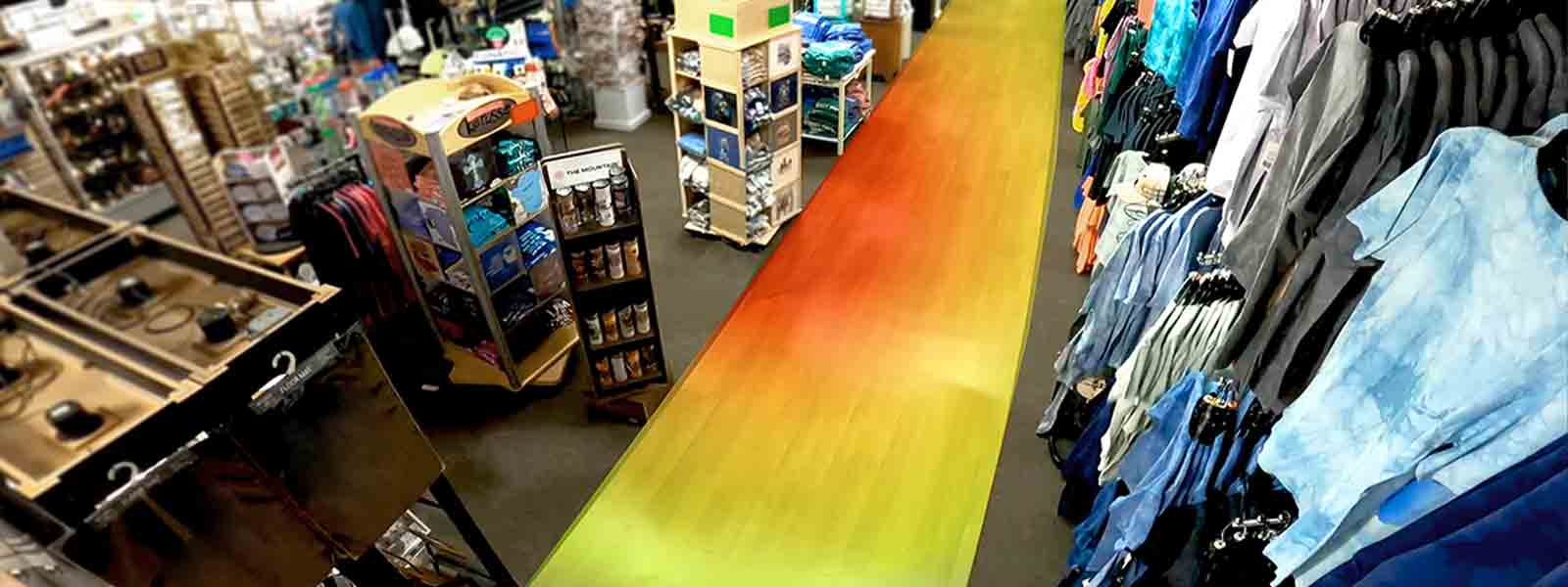 Heat map view from Guardian's video analytics of a retail store aisle
