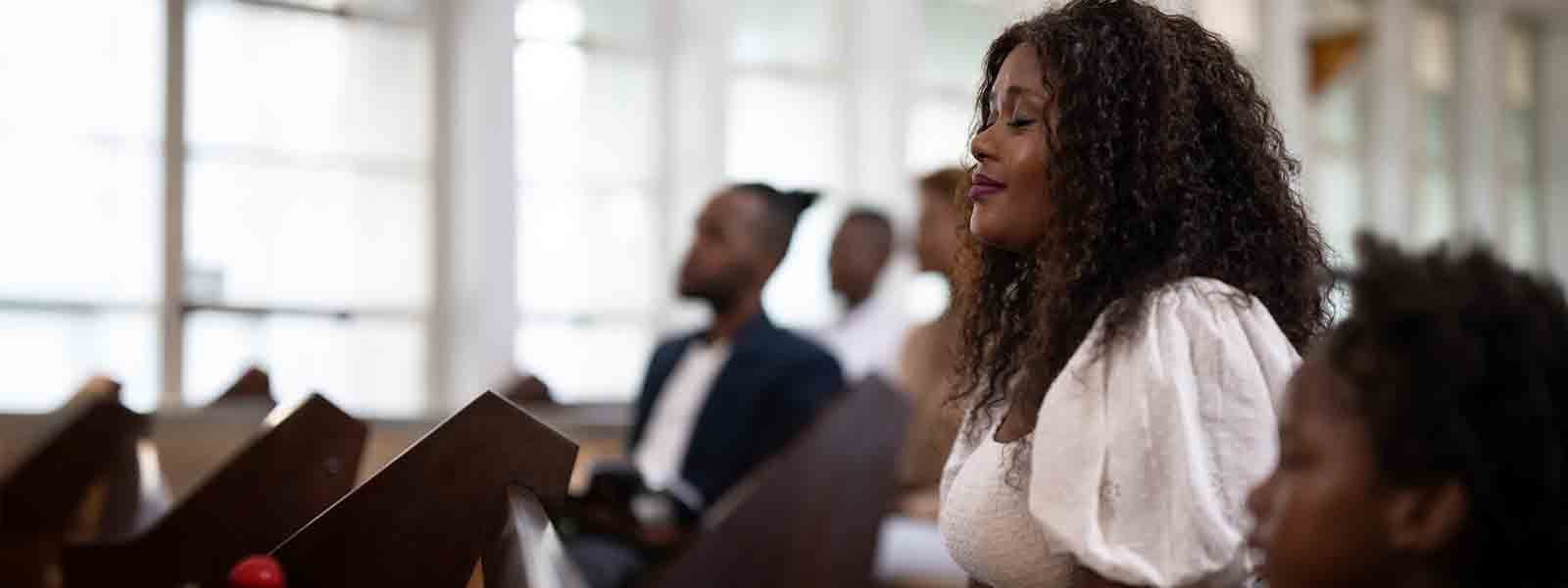 Woman at church