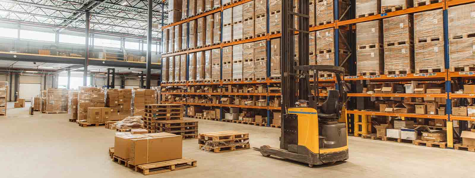 Interior of a warehouse
