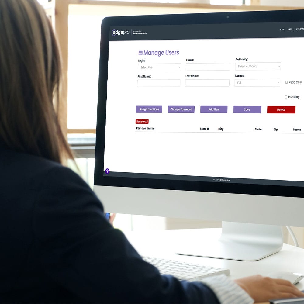 Person viewing EdgePro on Desktop